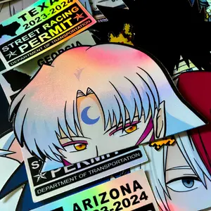 Demon Lord Anime Holographic Peeker Sticker