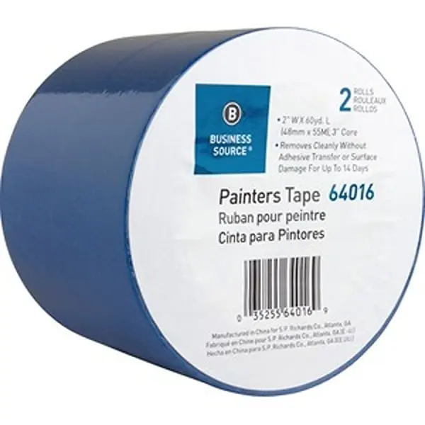 Business Source BSN64016 2 in. x 60 Yards Blue Painters Tape