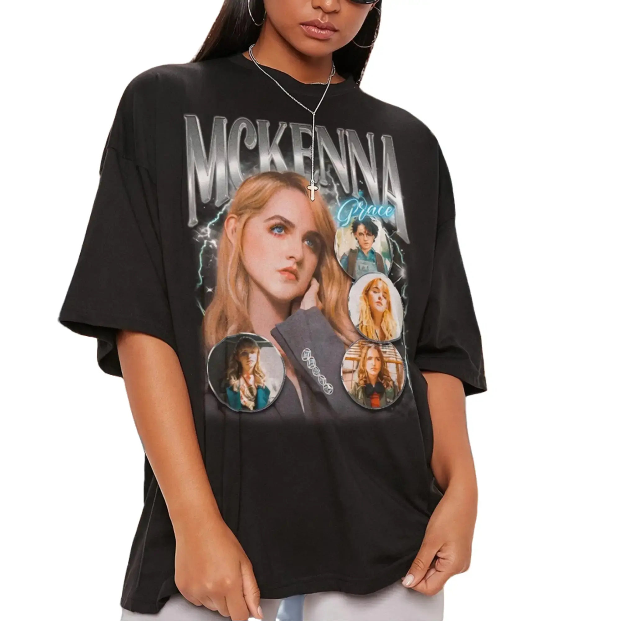 Mckenna Grace Vintage T-Shirt, Retro 90s Graphic Tee, Celebrity Fan Gift Unisex Top Fit Womenswear