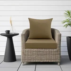 Outdoor Cushions for Patio Furniture, Outdoor Seat Cushions 24 x 24 with Fade Resistant Waterproof Removable Cover, Replacement Deep Seat Couch Chair Cushion for Yard Garden Deck