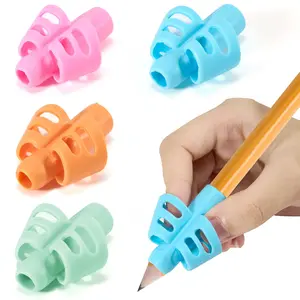 Pencil Grip (5 Counts), Silicone Pencil Grip without Pencil, Writing Aid Tool, Writing Stationery Supplies for Students, Office School Supplies