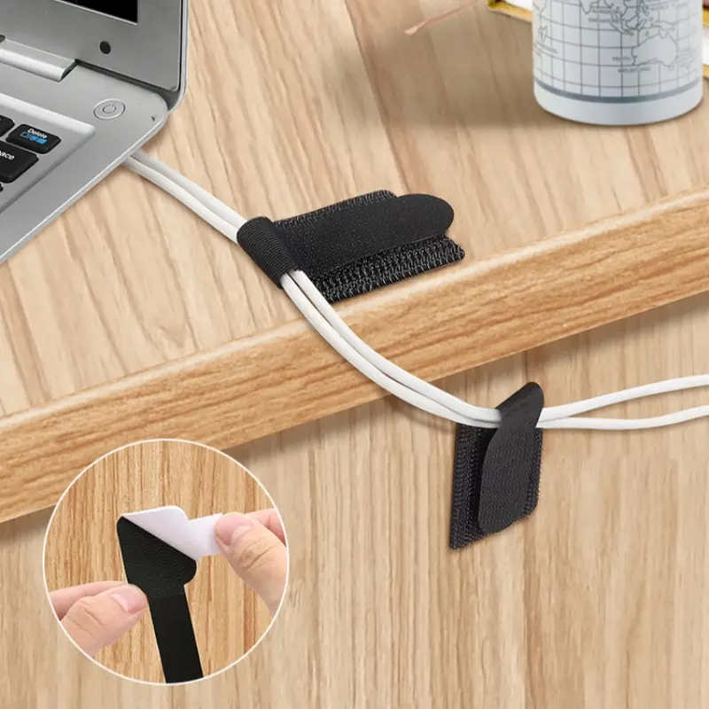 Self-Adhesive Cable Clip, Cable Clips for Desk, 20pcs Cable Management Holders, Multipurpose Cable Organizer, Cord Organizer, Under Desk Organizer, Office Desk Accessories, Home Organizer for Desk, Office, Bedroom, Living Room-MM1