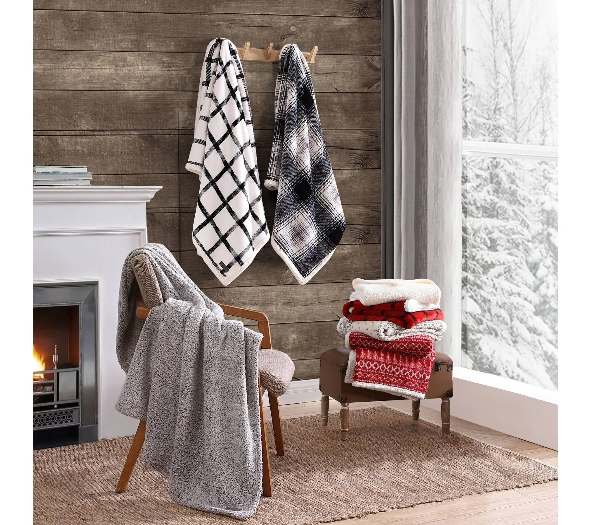 Martha Stewart Bedford Pink Plush King Blanket