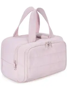 Large Capacity Makeup Bag Portable Handheld Wash Bag, Wide Open Mouth Cosmetic Storage, Ideal for Daily Use and Organization, Travel Cosmetic Bag