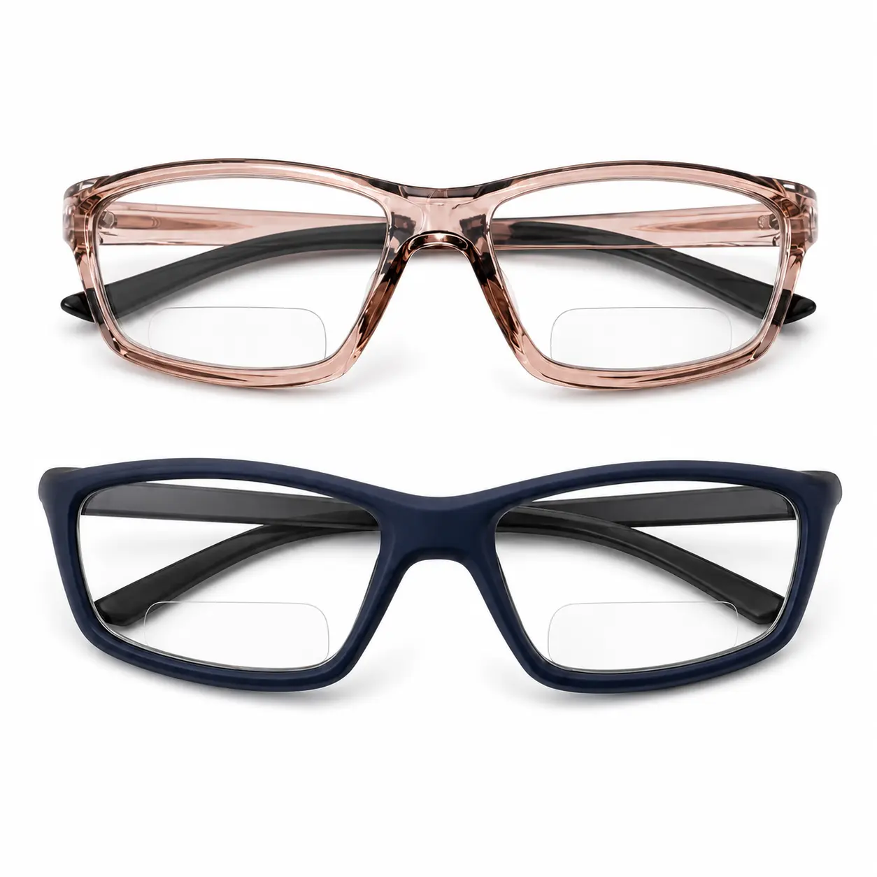Bifocal Reading Glasses for Men & Women, Lightweight Dual Zone Readers with HD Clear Lenses, 2 Style Everyday Eyeglasses for Reading, Work & Daily Use