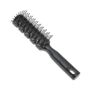 VOCOSTE Vented Hair Brush, Styling Brush with Ball-Tipped Bristles, Vent Brush for Blow Drying Wet, Short, Curly, or Straight Hair, Wet Hair Brushes for Men and Women's, Black