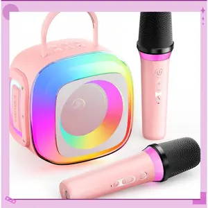 Mini Karaoke Machine for Kids Adults: Portable Karaoke Machine with 2 Wireless Mics for Home Party - Singing Karaoke Speaker Toy Gift for Girls Boys Ages 4 5 6 7 8 9 10 11 12+ Years Old Birthday(Gag Toys & Practical Jokes)(Gag Toys & Practical Jokes)