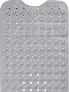 Bath Mat 40 x 16 Inch Extra Long Non Slip Bathtub Mat with 200 Strong Suction Cups, Anti Slip Black Shower Mat for Tub and Smooth Shower Floors, Large Bathroom Safety Mat for Elderly, Kids, Babies and Daily Use