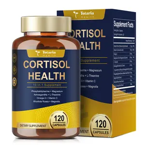 Totaria Cortisol Balance For Mood, Focus & Sleep Support | 120 Vegan Capsules with Ashwagandha, L-Theanine, Magnesium & Rhodiola Rosea