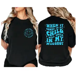 mom shirt when it comes to my child humor popular retro trending mama Short Sleeve tshirt