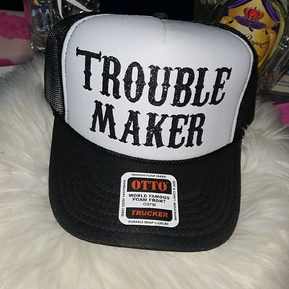 Otto Trouble Maker Bling Trucker Hat Fashion Accessory