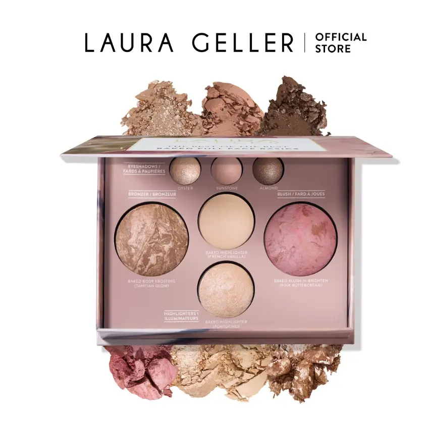 Laura Geller The Best of the Best Baked Face Palette with Eyeshadow, Bronzer, and French Vanilla in Elegant Packaging Laura Geller The Best of the Best Baked Face Palette with Eyeshadow, Bronzer, and French Vanilla in Elegant Packaging