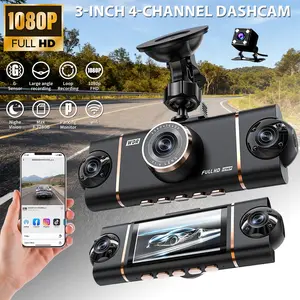 4CH Dash Cam 1080P, 360° Full Coverage Car Camera with Night Vision, Loop Recording, G-Sensor & Parking Mode