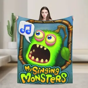 My Singing Monsters  Bedding Throws  Flannel Warm Blanket  Bedspread For Couch Chair Sofa Bed Pattern Sofa Bed Cover Suitable For Home, Office, Travel, Camping, And Car Use, Perfect Gift
