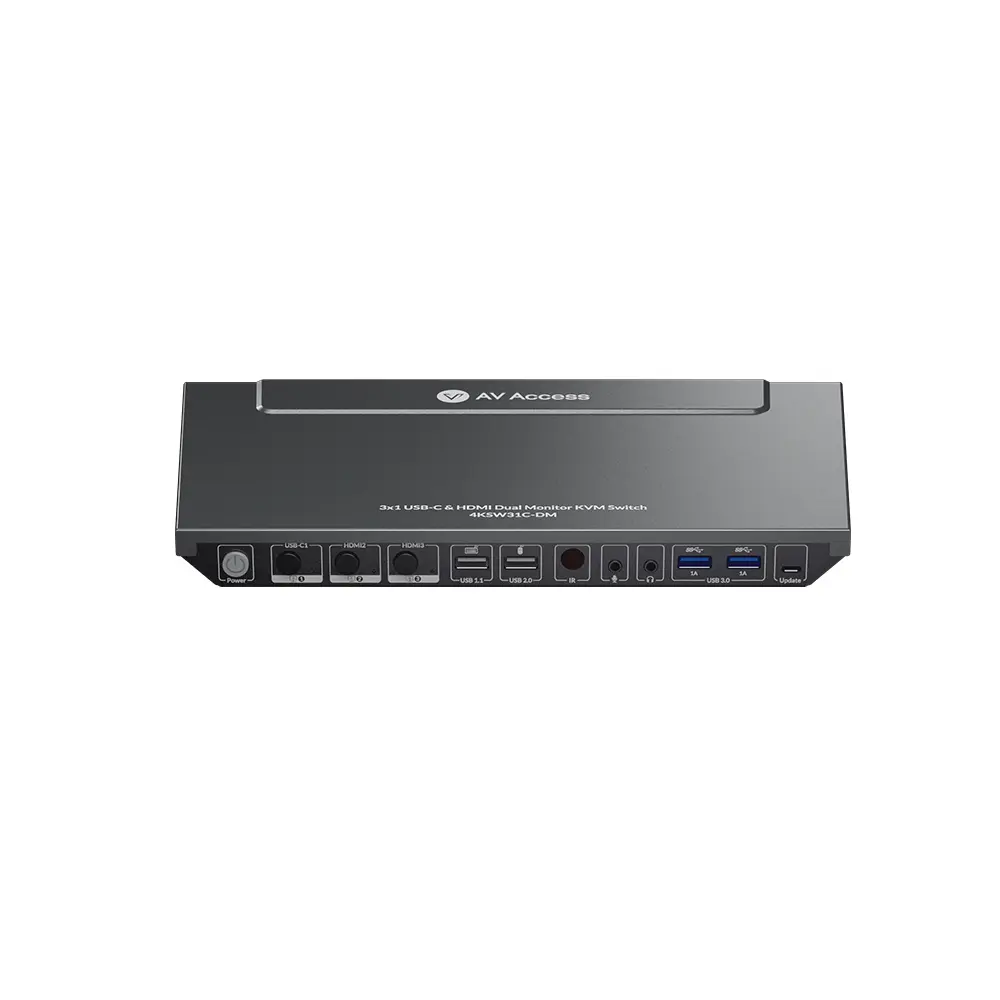 AV Access iDock B30 USB-C & HDMI 4K Dual Monitor KVM Switch for 3