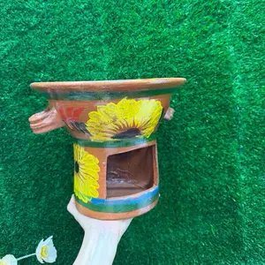 Mexican Clay Bracero/Anafre Food Warmer Chico 10.5In.