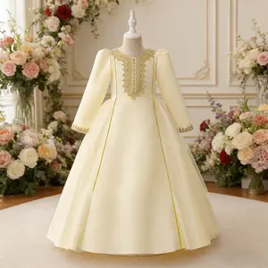 06 Teenage Girls Dress Summer Children's Clothing Party Elegant Princess Long Clothes Kids Ceremony Dress Muslim Clothing For Kids