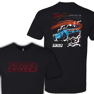 1320 Video Corvette C8 Z06 Shirt – High Performance Supercar Racing Graphic Design – Gift for Corvette Fans & Car Enthusiasts – Perfect for Men