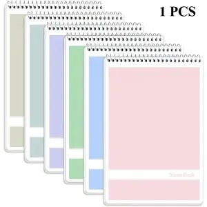 1 Pcs Steno Pads 6x9, Gregg Rule, 60 Sheets, Spiral Notebook 6x9, White Paper, Take Notes with Top Spiral Notebook, for School, University, College, Work, Office