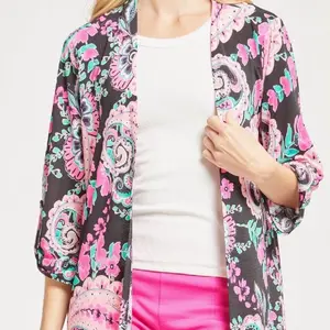 Dear Scarlett Lizzy Cardigan Black Multi