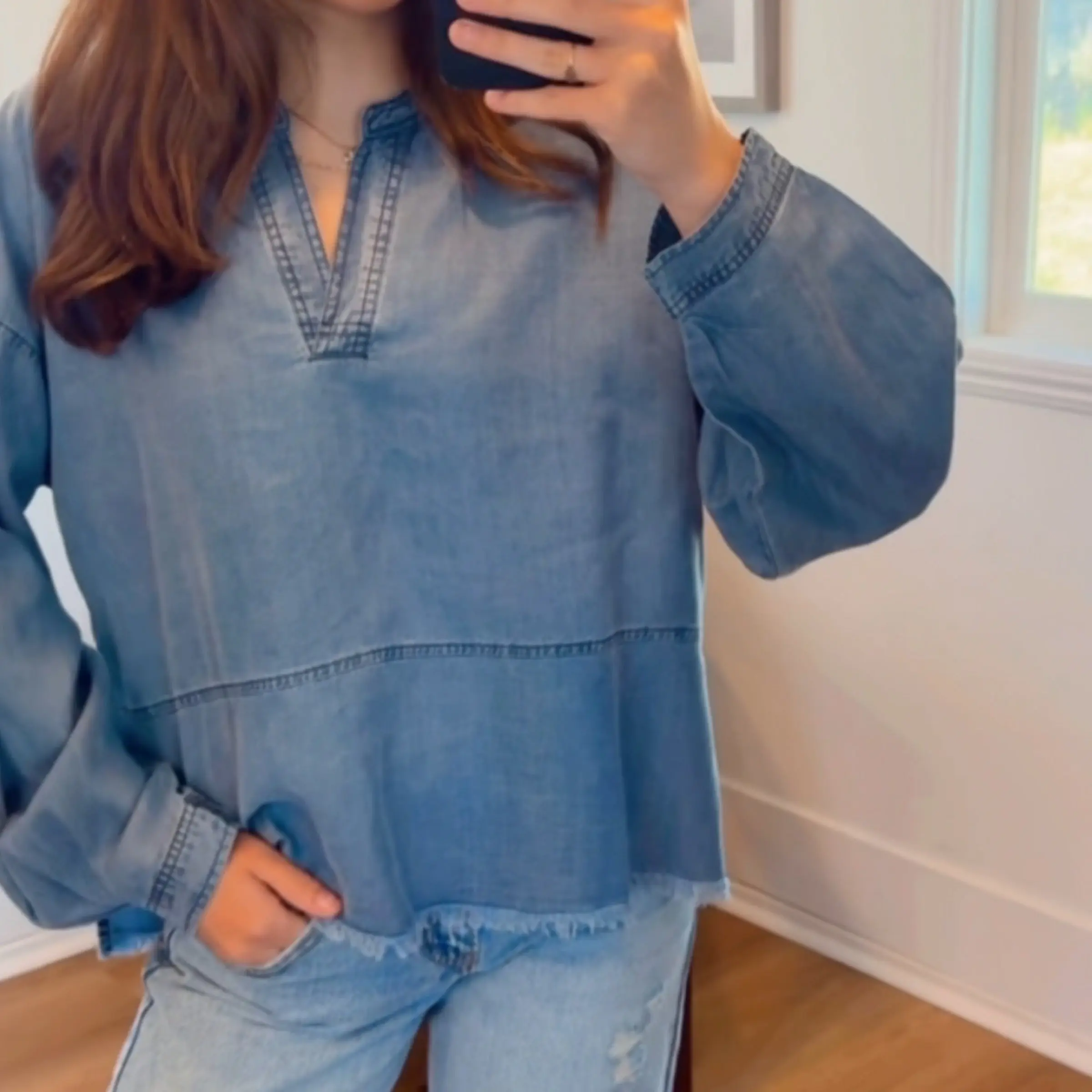 Rowen Chambray Top