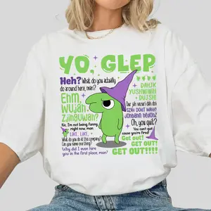 Yo Glep Shirt, Funny Smiling Friends Quote, Meme Glep Sweatshirt Hoodie
