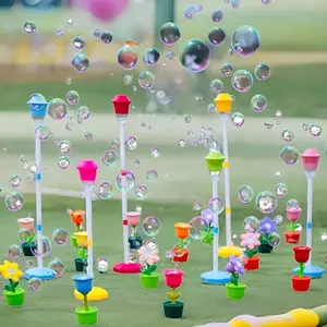 Automatic Bubble Blaster with Adjustable Stand & Timer - Self-Standing Machine with Stable Base for Outdoor Foam Shows, Ideal Gift for Kids & Adults at Weddings and Parties