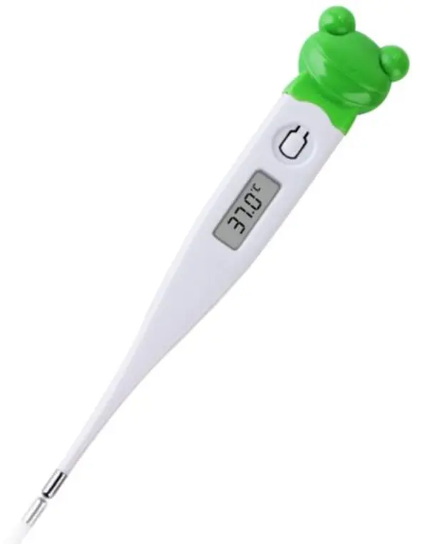 Medical Rigid-Tip Digital Thermometer, Water-Resistant Healthcare Thermometer with Fever Line Indicator for Adults & Kids (Oral/Rectal Use)
