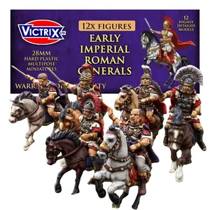 Wargames Delivered - Victrix Imperial Roman Generals with Bonus Miniature STL - 12 Detailed 28mm Figures for Wargaming