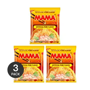 MAMA Thai Instant Noodles - 3 Pack, Minced Meat Flavor, 90g Each | Must-Try Thai Classic