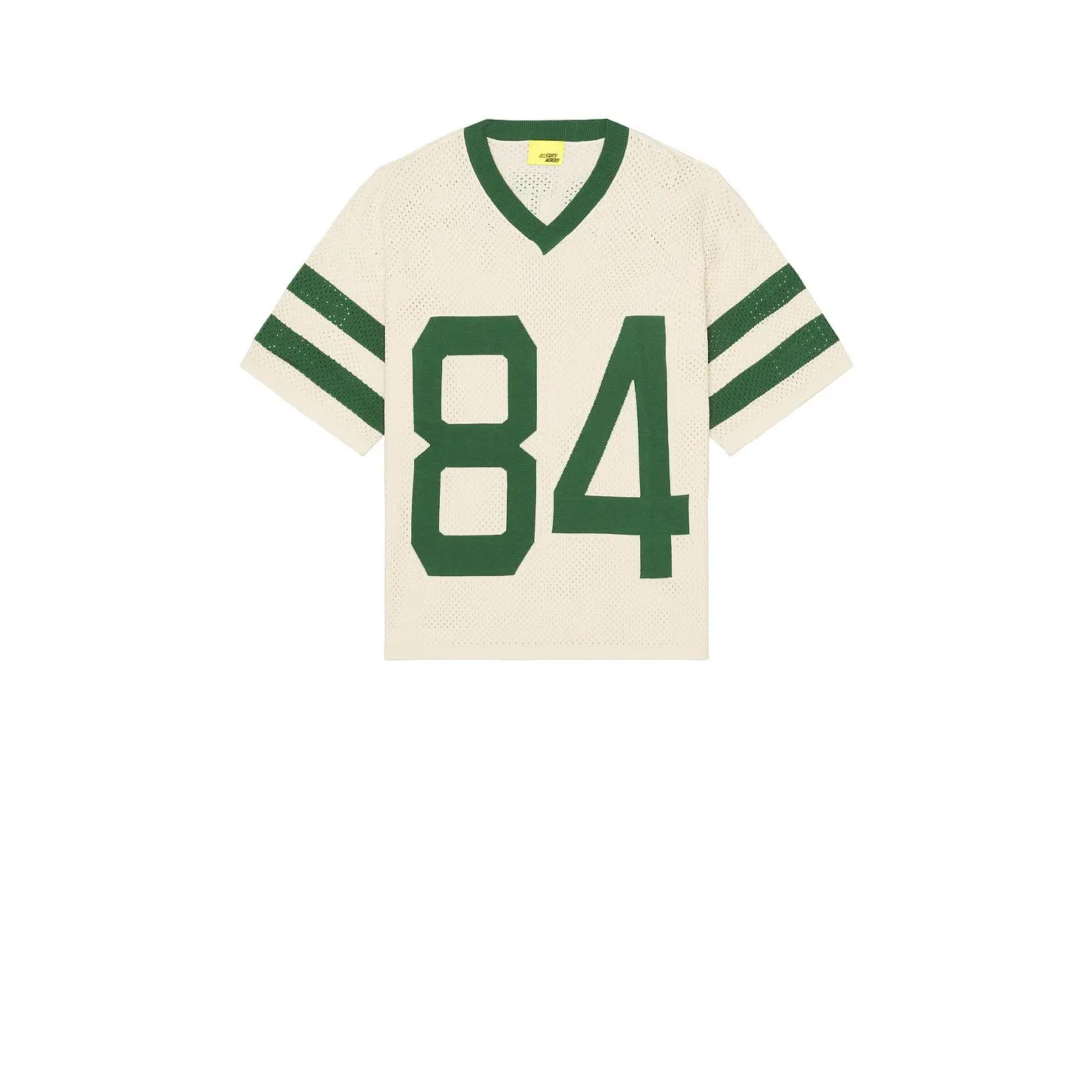 Diet Starts Monday Knitted Mesh Jersey in Cream & Green