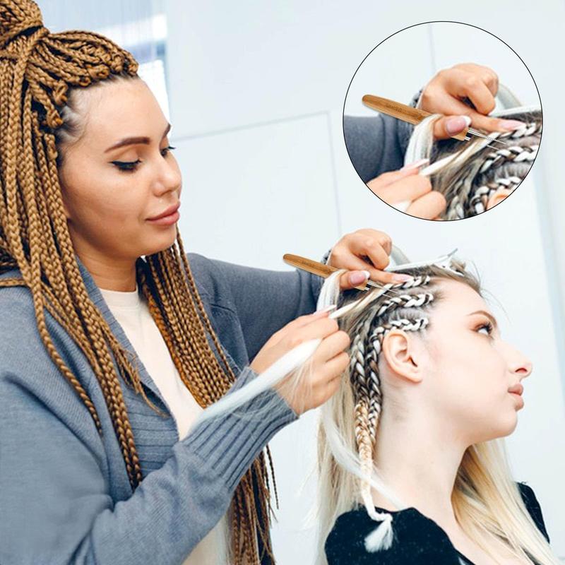 3 count Dreadlock Crochet Hooks - Dreadlock Crochet Hook Tool for Hair Locs & Dread Braids - 0.5Mm Braid Craft Weaving Crochet  with Interlocking Tool