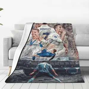 Soccer Blanket Player #7 Throw Blanket for Couch & Bed Super Soft Warm Lightweight Throw Blanket for Travel Camping