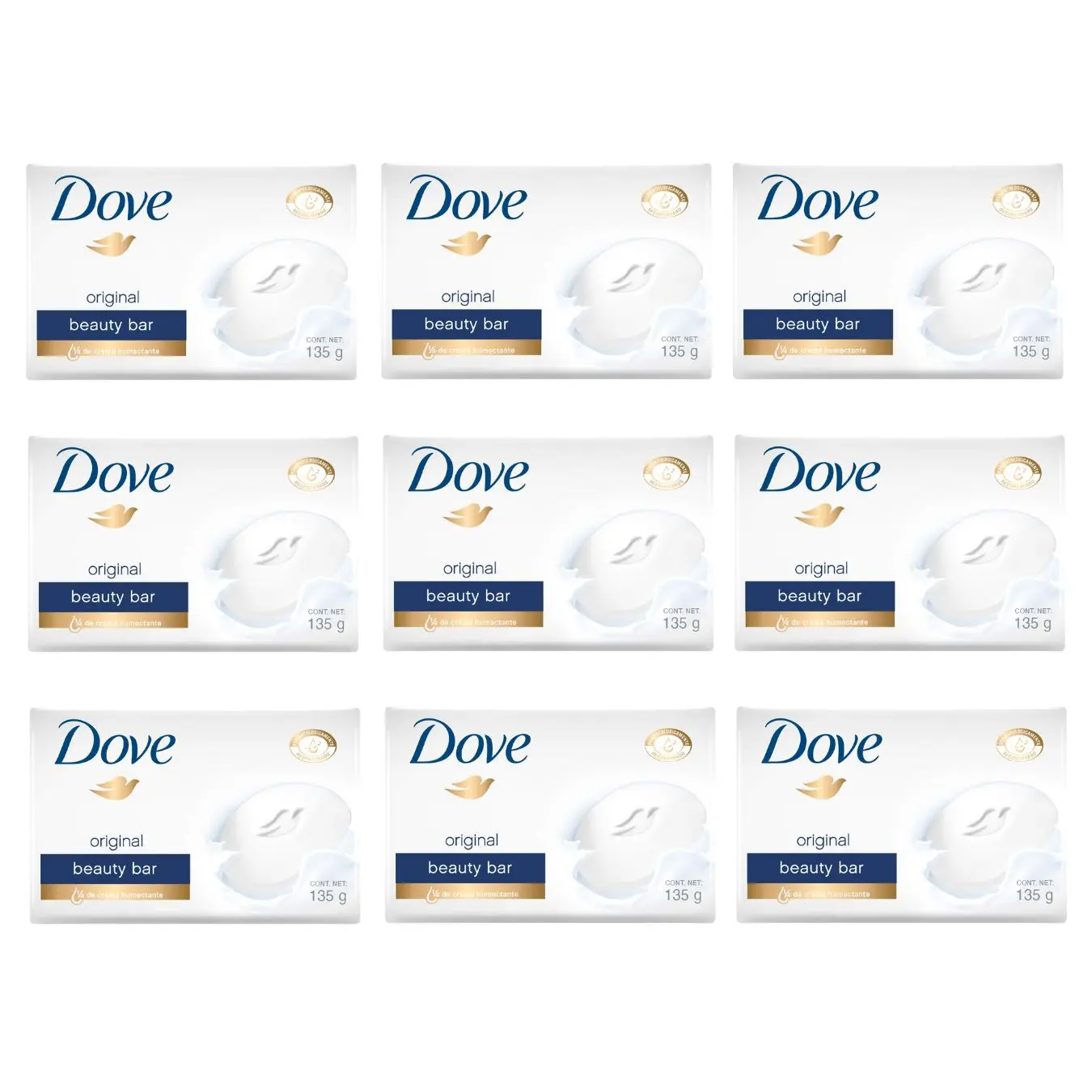 Dove Original Bar Soap - Bulk Packaged, Boxed, Bar-Shaped Soaps, 4.75 oz (135g) Each, Pack of 9, Beauty & Personal Care Daily Bath & Shower Cleanser, Bulk Packaged Soaps
