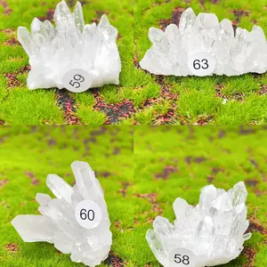 Exquisite White Crystal Cluster Healing Stones Crystal Mineral Specimen Home Decoration Raw Crystals