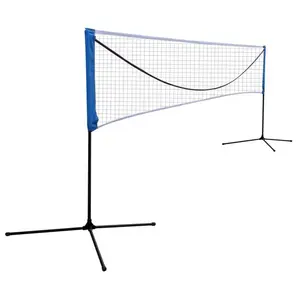 Bellemave Portable Large Volleyball Badminton Tennis Net 10/14/17/20FT with Carrying Bag Stand Height Adjustable for Home Gym Workout Equipment