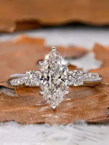1 PC Glamorous Cubic Zirconia Ring For Women Wedding Engagement Jewelry Valentine's Day Party Gift Wedding Promise Rings Beautiful Rings