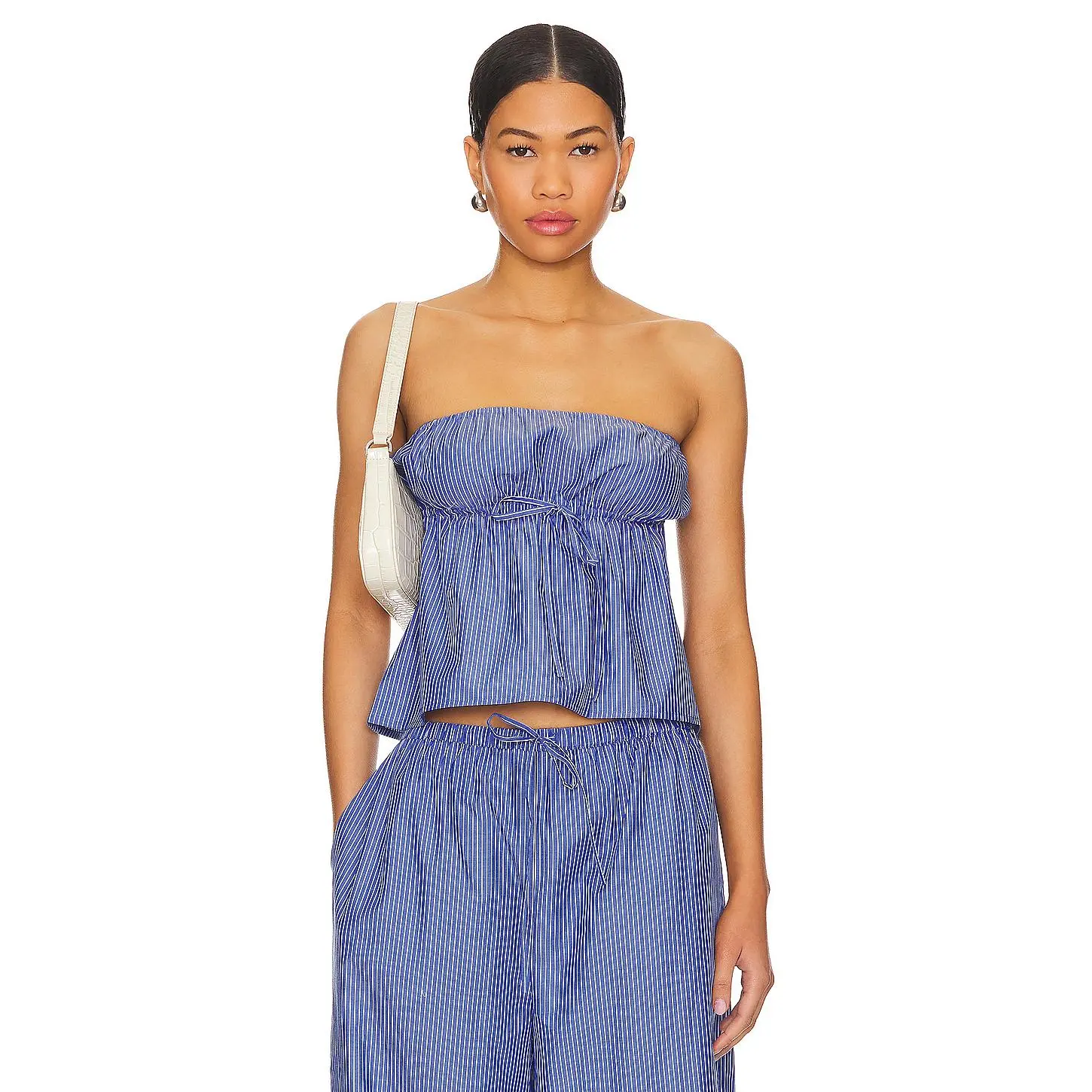 Lovers and Friends Ray Top in Lake Blue