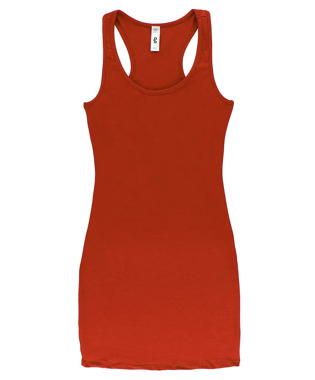 BLBD Women's Basic Extra Long Fitted Tunic Tank Top