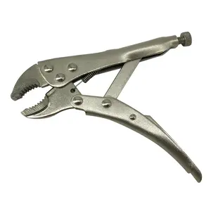 5.5-inch Curved Jaw Vice Grips Pliers, Locking Pliers with Wire Cutter, Manual Locking Adjustable Vise Grips for Clamping Twisting Welding, Adjustable Wrench Plier
