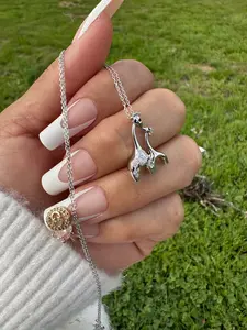Sterling Silver Dainty Giraffe Necklace