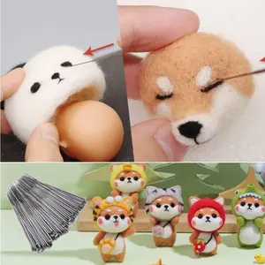 100Pcs Felting Needles Kits, DIY Wool Pin Felting Tools Set Handmade Handcraft Tool Accessories for Felting Making Lovers(L)