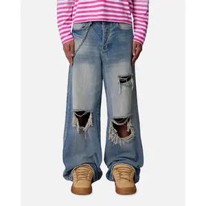 MNML Rave Distressed Jeans Vintage Blue