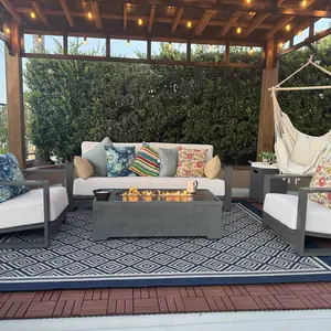 Costoffs 27-Pack Interlocking Wood Deck Tiles, 12.5"x12.5" Waterproof Acacia Wood Flooring for Outdoor Patio, Garden, Poolside & Indoor Decor