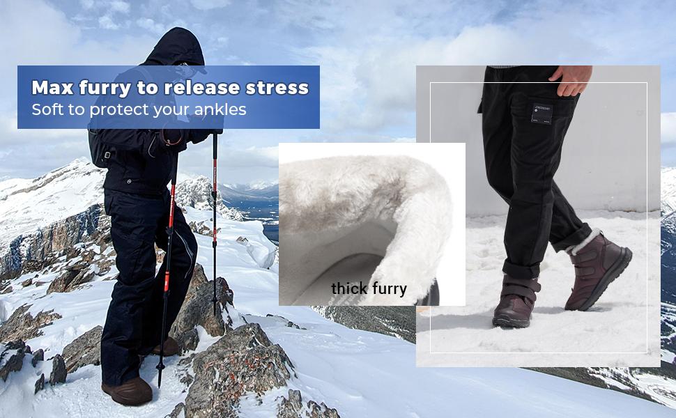 FitVille Men's CozyCore Winter Boots V3 - Warm Cozy Design with Plush Inner Lining & High Rebound EVA Midsole for Chilly Days