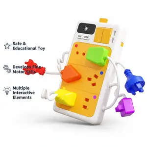 Montessori Realistic Socket Toy, Safe Replacement, Encourages Exploration, Develops Fine Motor Skills, Mode 2 with 6 Music Melodies, Perfect Birthday Gift