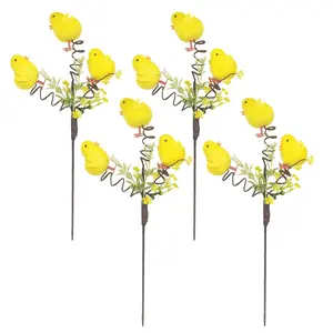 4pcs Chicken Carrot Realistic Decorative Stems, Easter Holiday Party Home Vase Decoration, Perfect for Spring Celebrations, Plastic Floral Plant