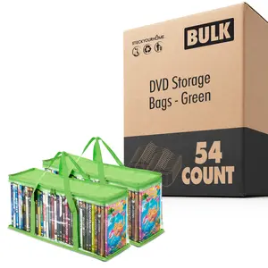 DVD Storage Bags - Green (54 Pack)