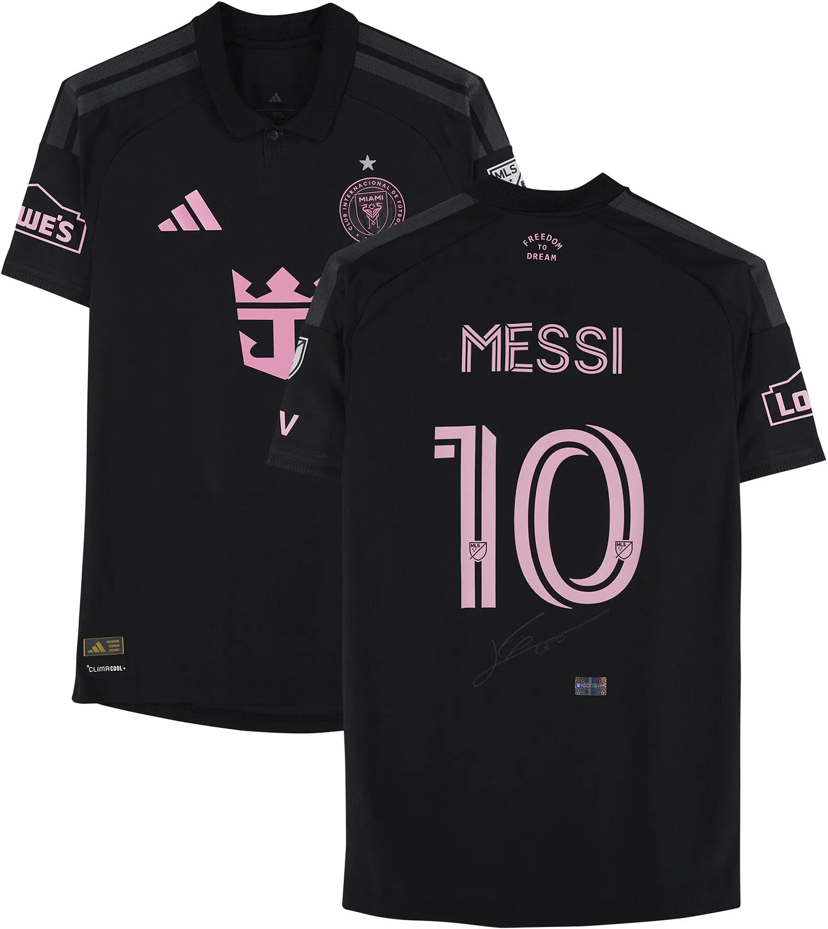Lionel Messi Inter Miami CF Autographed Adidas 2026 Black Away Authentic Jersey - Fanatics Authentic Certified