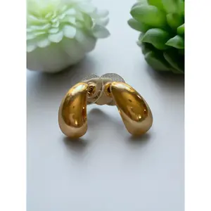 Stainless Steel Vintage Puffed Earring